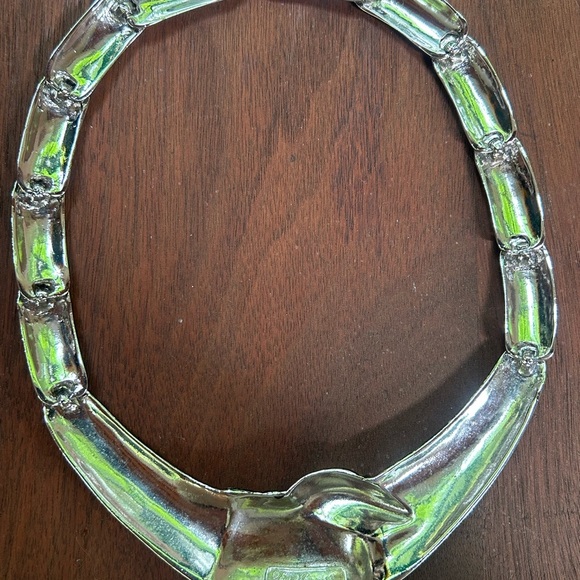 Laurel Burch rare Silver bird Statement Necklace - Picture 7 of 11